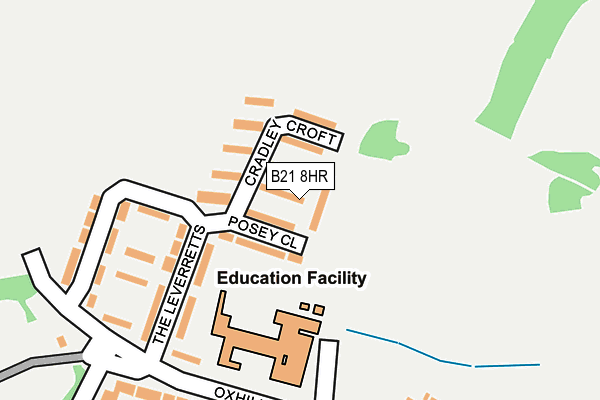 B21 8HR map - OS OpenMap – Local (Ordnance Survey)