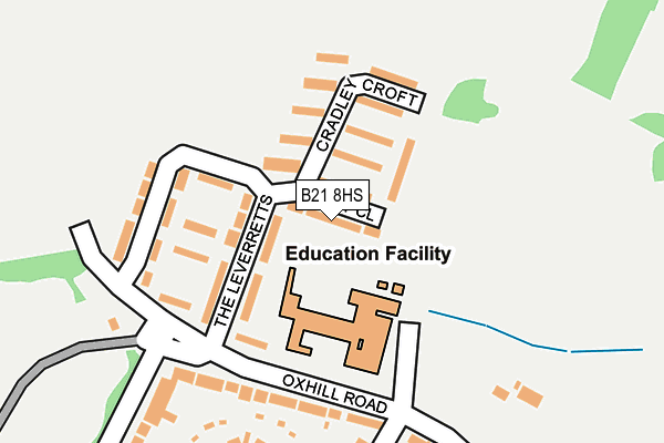 B21 8HS map - OS OpenMap – Local (Ordnance Survey)