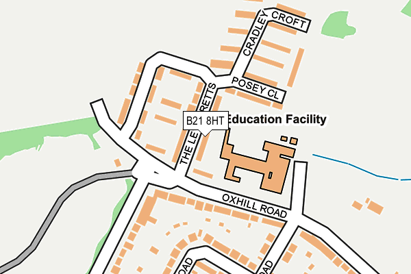 B21 8HT map - OS OpenMap – Local (Ordnance Survey)