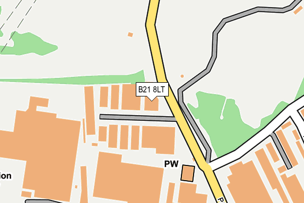 B21 8LT map - OS OpenMap – Local (Ordnance Survey)