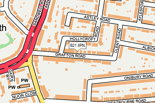 B21 8PN map - OS OpenMap – Local (Ordnance Survey)