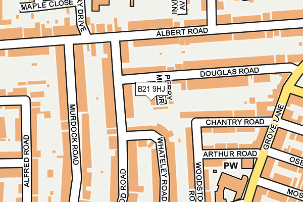 B21 9HJ map - OS OpenMap – Local (Ordnance Survey)