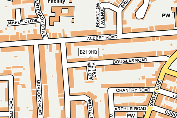 B21 9HQ map - OS OpenMap – Local (Ordnance Survey)