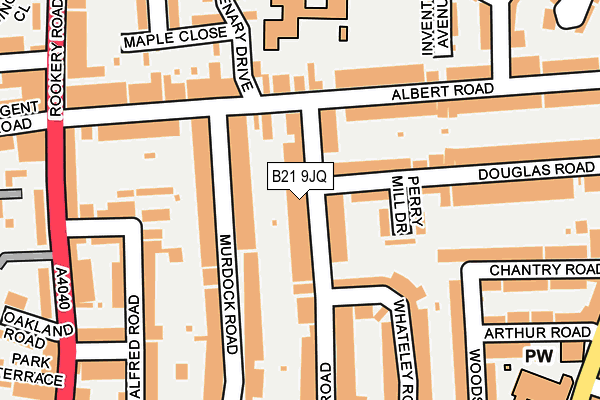 B21 9JQ map - OS OpenMap – Local (Ordnance Survey)