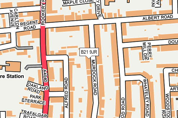 B21 9JR map - OS OpenMap – Local (Ordnance Survey)