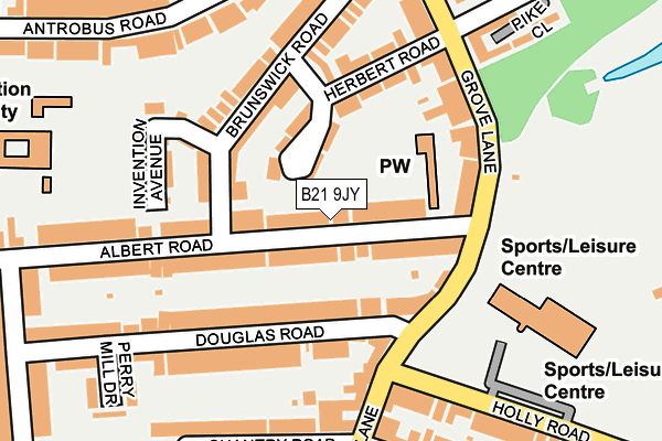 B21 9JY map - OS OpenMap – Local (Ordnance Survey)