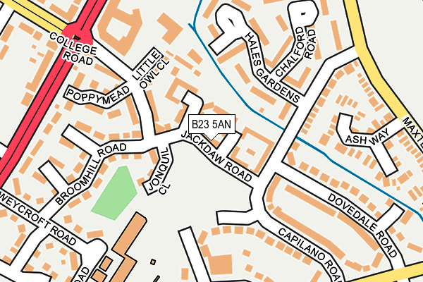 B23 5AN map - OS OpenMap – Local (Ordnance Survey)