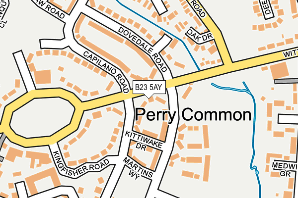 B23 5AY map - OS OpenMap – Local (Ordnance Survey)