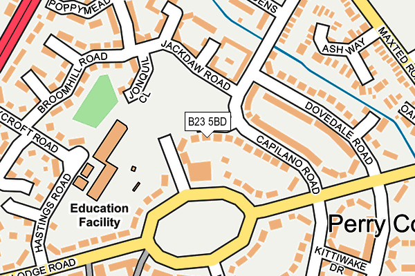 B23 5BD map - OS OpenMap – Local (Ordnance Survey)