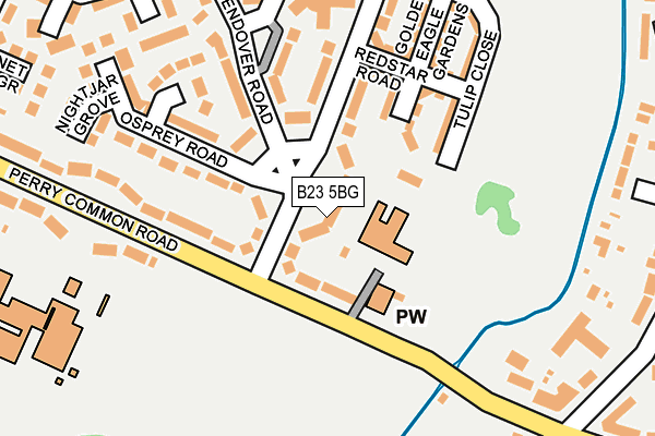 B23 5BG map - OS OpenMap – Local (Ordnance Survey)