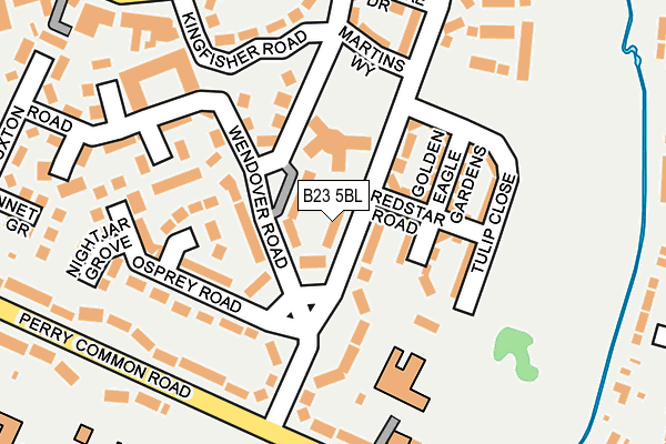 B23 5BL map - OS OpenMap – Local (Ordnance Survey)