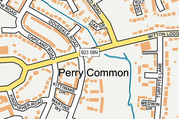 B23 5BN map - OS OpenMap – Local (Ordnance Survey)