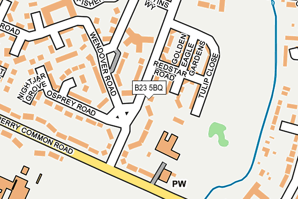B23 5BQ map - OS OpenMap – Local (Ordnance Survey)