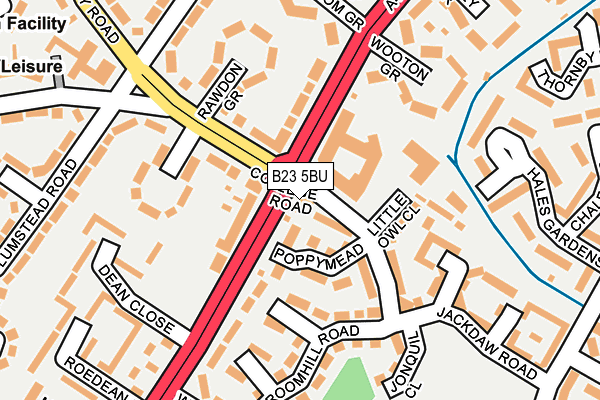 B23 5BU map - OS OpenMap – Local (Ordnance Survey)