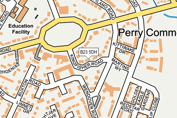 B23 5DH map - OS OpenMap – Local (Ordnance Survey)