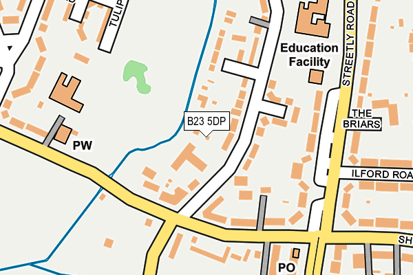 B23 5DP map - OS OpenMap – Local (Ordnance Survey)
