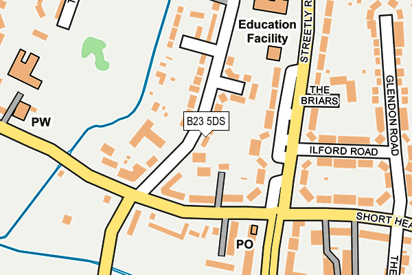 B23 5DS map - OS OpenMap – Local (Ordnance Survey)