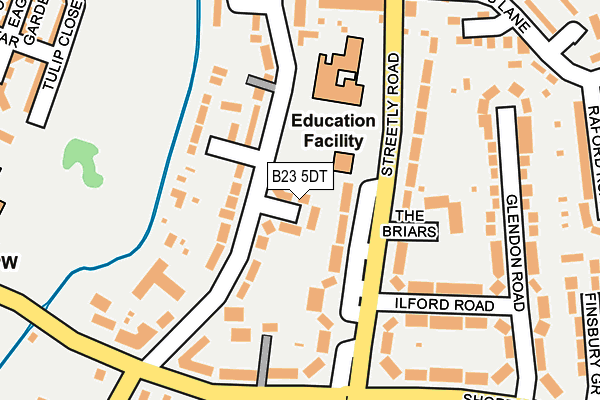 B23 5DT map - OS OpenMap – Local (Ordnance Survey)