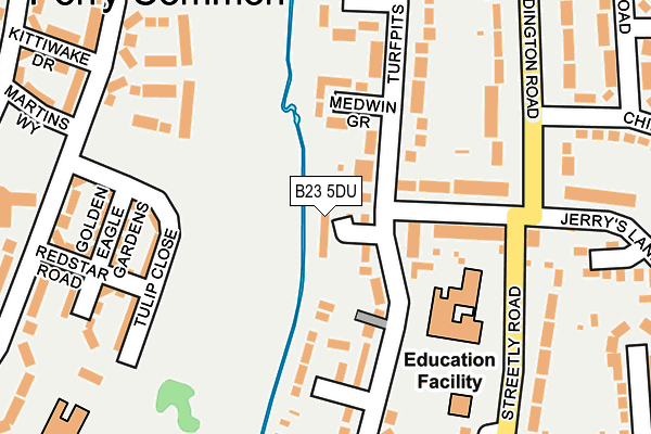 B23 5DU map - OS OpenMap – Local (Ordnance Survey)