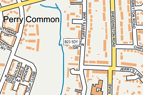 B23 5DY map - OS OpenMap – Local (Ordnance Survey)