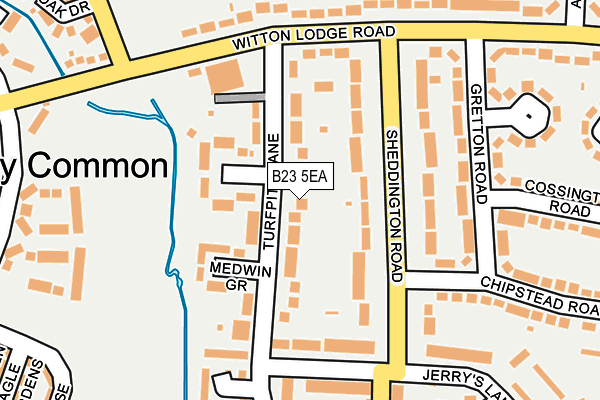 B23 5EA map - OS OpenMap – Local (Ordnance Survey)