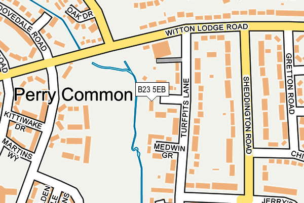 B23 5EB map - OS OpenMap – Local (Ordnance Survey)