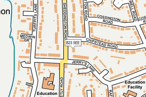 B23 5EE map - OS OpenMap – Local (Ordnance Survey)