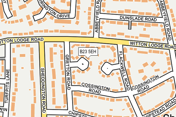 B23 5EH map - OS OpenMap – Local (Ordnance Survey)