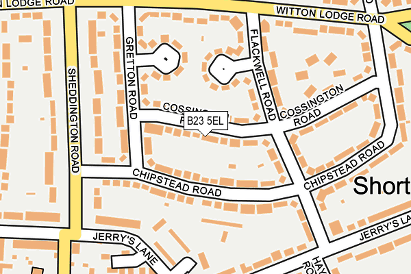 B23 5EL map - OS OpenMap – Local (Ordnance Survey)