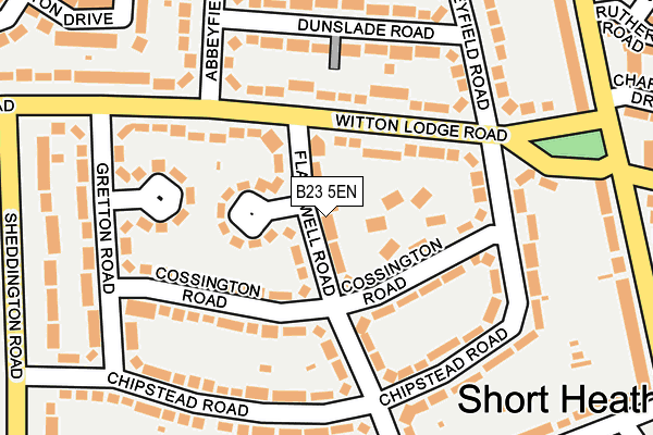 B23 5EN map - OS OpenMap – Local (Ordnance Survey)