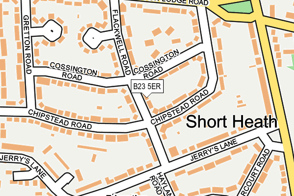 B23 5ER map - OS OpenMap – Local (Ordnance Survey)