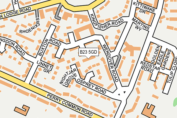 B23 5GD map - OS OpenMap – Local (Ordnance Survey)