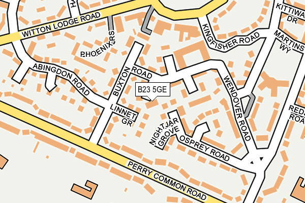 B23 5GE map - OS OpenMap – Local (Ordnance Survey)