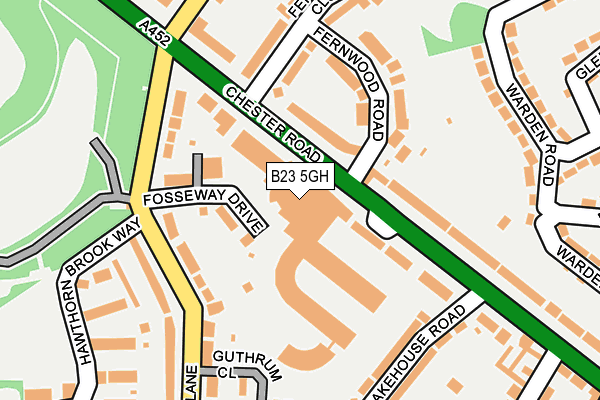B23 5GH map - OS OpenMap – Local (Ordnance Survey)
