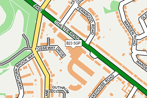 B23 5GP map - OS OpenMap – Local (Ordnance Survey)