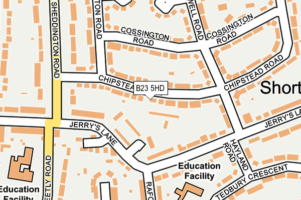 B23 5HD map - OS OpenMap – Local (Ordnance Survey)