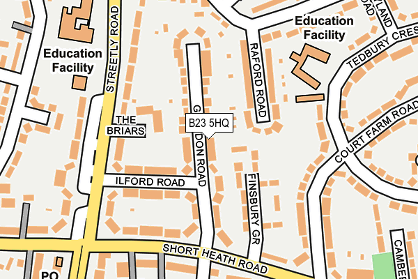 B23 5HQ map - OS OpenMap – Local (Ordnance Survey)