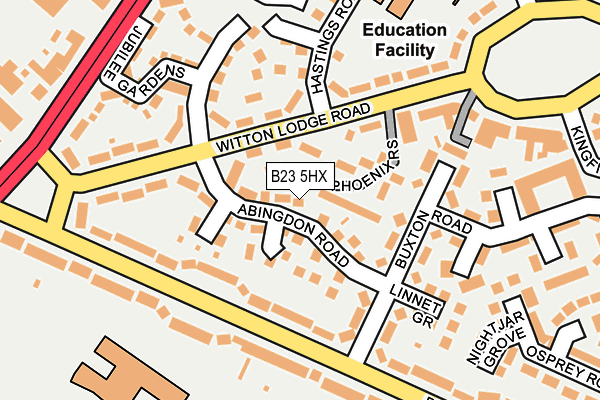 B23 5HX map - OS OpenMap – Local (Ordnance Survey)