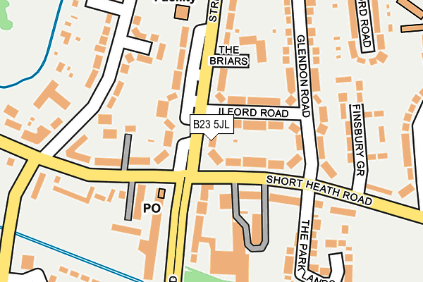 B23 5JL map - OS OpenMap – Local (Ordnance Survey)