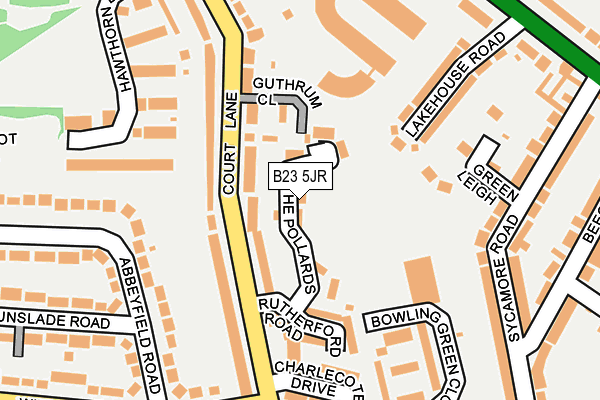 B23 5JR map - OS OpenMap – Local (Ordnance Survey)