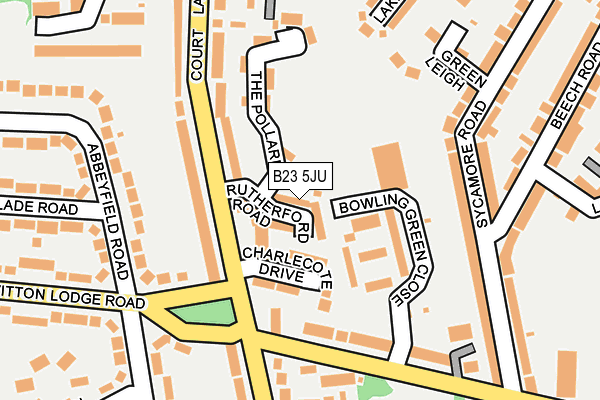 B23 5JU map - OS OpenMap – Local (Ordnance Survey)