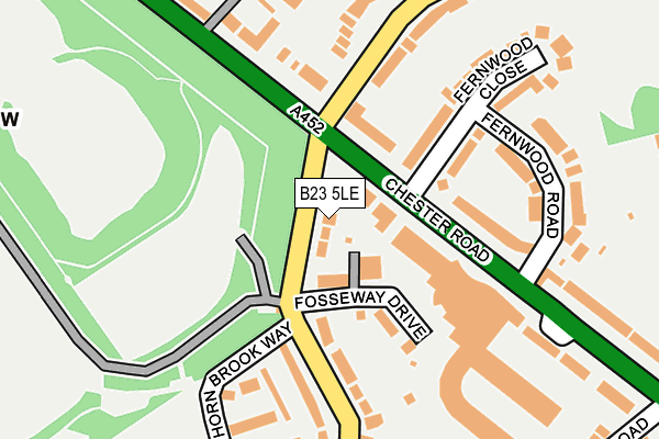 B23 5LE map - OS OpenMap – Local (Ordnance Survey)
