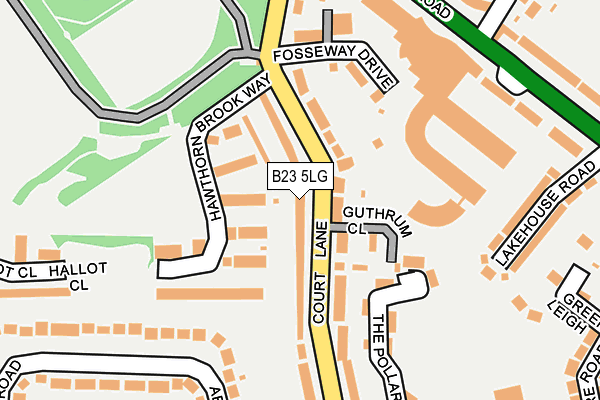 B23 5LG map - OS OpenMap – Local (Ordnance Survey)