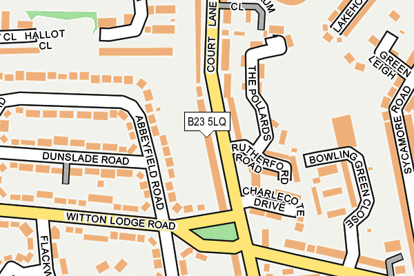 B23 5LQ map - OS OpenMap – Local (Ordnance Survey)