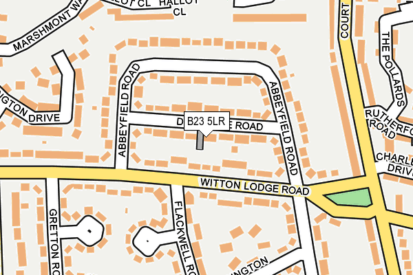 B23 5LR map - OS OpenMap – Local (Ordnance Survey)