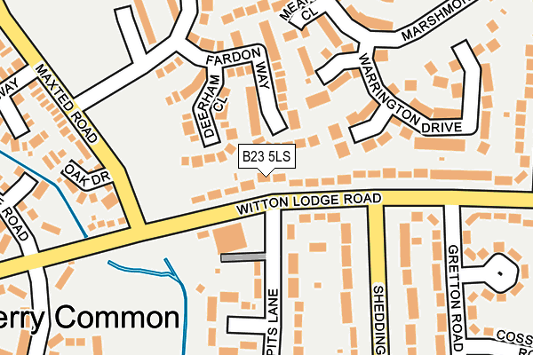 B23 5LS map - OS OpenMap – Local (Ordnance Survey)