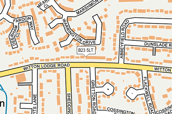 B23 5LT map - OS OpenMap – Local (Ordnance Survey)