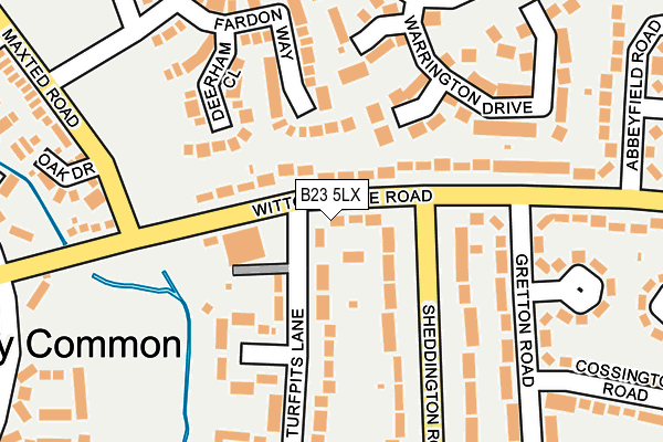 B23 5LX map - OS OpenMap – Local (Ordnance Survey)