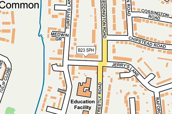B23 5PH map - OS OpenMap – Local (Ordnance Survey)
