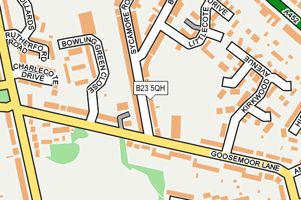 B23 5QH map - OS OpenMap – Local (Ordnance Survey)